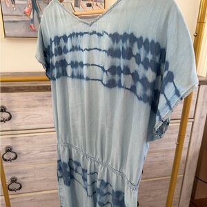 Blue Tie-Dye Dress